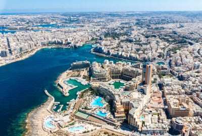 St. Julians city guide.arial view St. Julians and Sliema.01 Arial view at St. Julians and Sliema in Malta