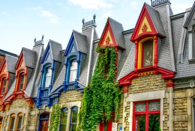 Montreal city guide.Victorian houses.02 Colorful Victorian-style houses in Montreal
