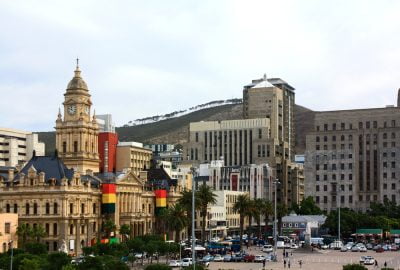 Cape Town city guide.City Hall.01 The City Hall of Cape Town at the Grand Parade, the city's main square where you can also find Nelson Mandela's statue