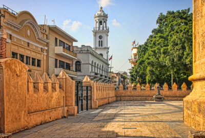 Santo Domingo city guide.Palacio Consistorial.02 Palacio Consistorial in the Ciudad Colonial district of Santo Domingo bathing in warm sunlight