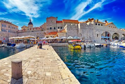 Dubrovnik city guide.Old Town harbour.02 Harbour in Old Town of Dubrovnik