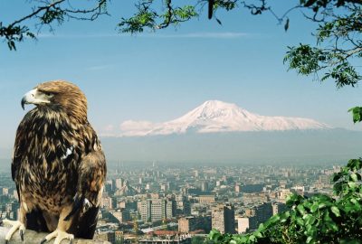 Yerevan city guide.city skyline and Mount Ararat.01 Yerevan city skyline and mount Ararat
