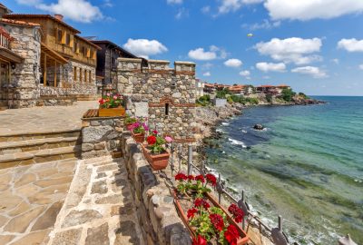Burgas city guide.Sozopol Southern Fortress Wall.01 Southern Fortress Wall in Sozopol near Burgas