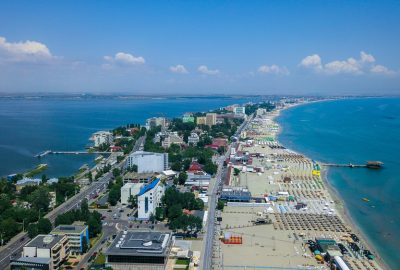 Constanta city guide.Mamaia Beach.01 Mamaia Beach resort seen from above